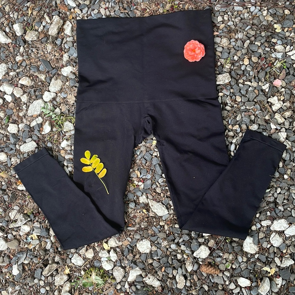 XXL Shapermint Shapewear High Waisted Leggings No Slip Round Band at Top Black